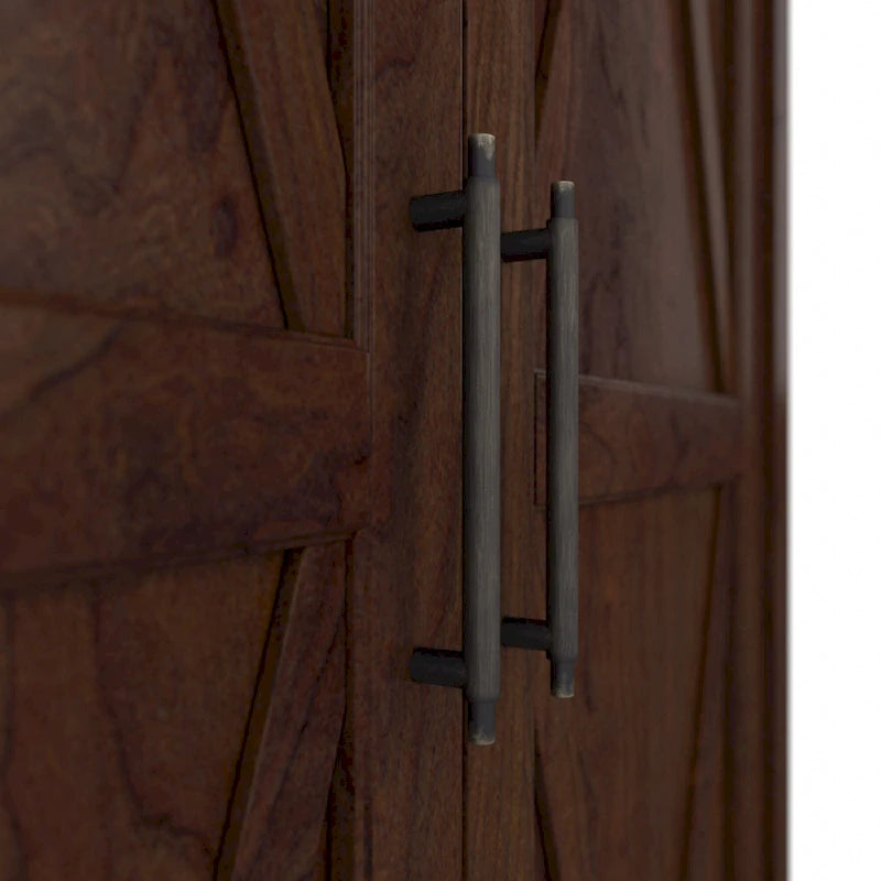 Armoire haute de rangement avec portes, 5 étagères, 7 couleurs, style ferme