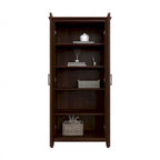 Armoire haute de rangement avec portes, 5 étagères, 7 couleurs, style ferme