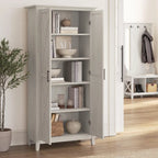 Armoire haute de rangement avec portes, 5 étagères, 7 couleurs, style ferme