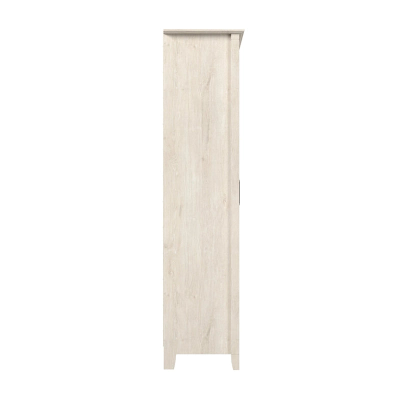 Armoire haute de rangement avec portes, 5 étagères, 7 couleurs, style ferme