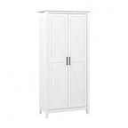 Armoire haute de rangement avec portes, 5 étagères, 7 couleurs, style ferme