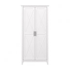 Armoire haute de rangement avec portes, 5 étagères, 7 couleurs, style ferme