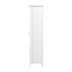Armoire haute de rangement avec portes, 5 étagères, 7 couleurs, style ferme