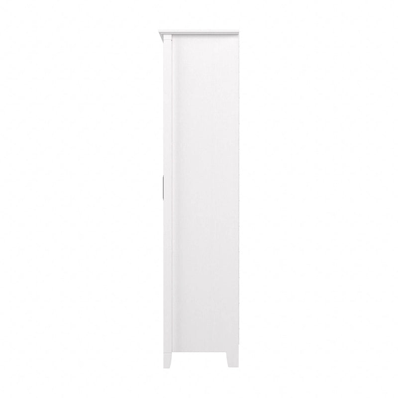 Armoire haute de rangement avec portes, 5 étagères, 7 couleurs, style ferme