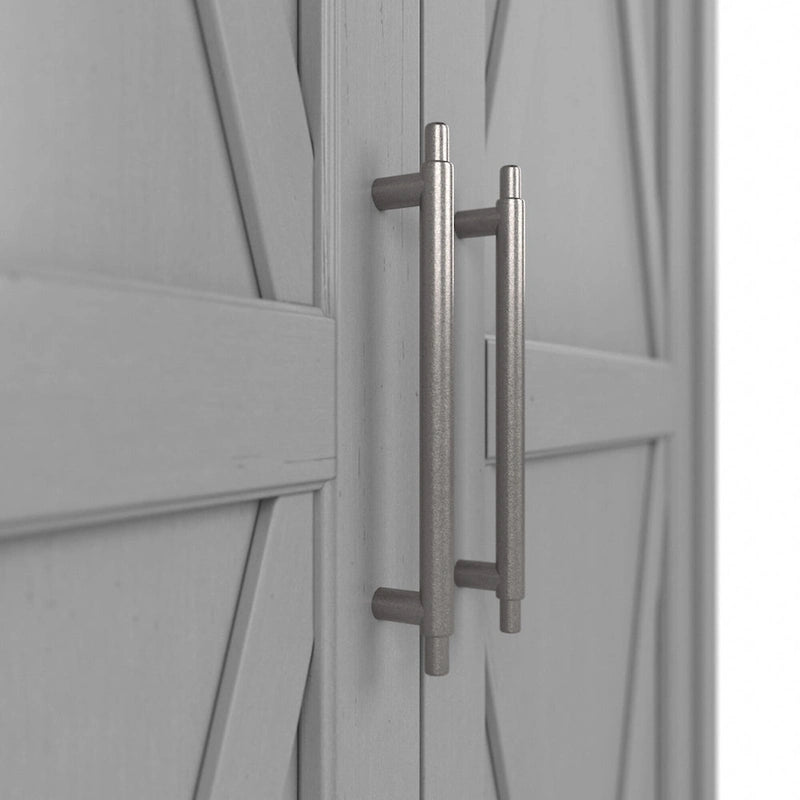 Armoire haute de rangement avec portes, 5 étagères, 7 couleurs, style ferme