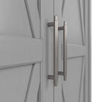 Armoire haute de rangement avec portes, 5 étagères, 7 couleurs, style ferme