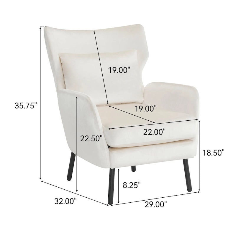 Fauteuil d'appoint dossier haut en velours vert / beige / violet, 1 place