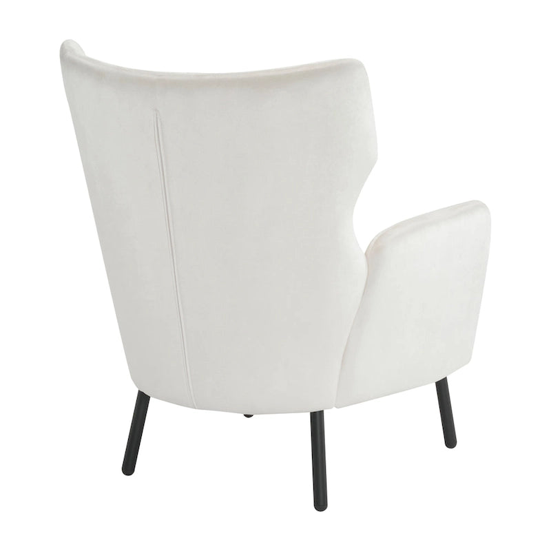 Fauteuil d'appoint dossier haut en velours vert / beige / violet, 1 place