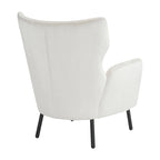 Fauteuil d'appoint dossier haut en velours vert / beige / violet, 1 place