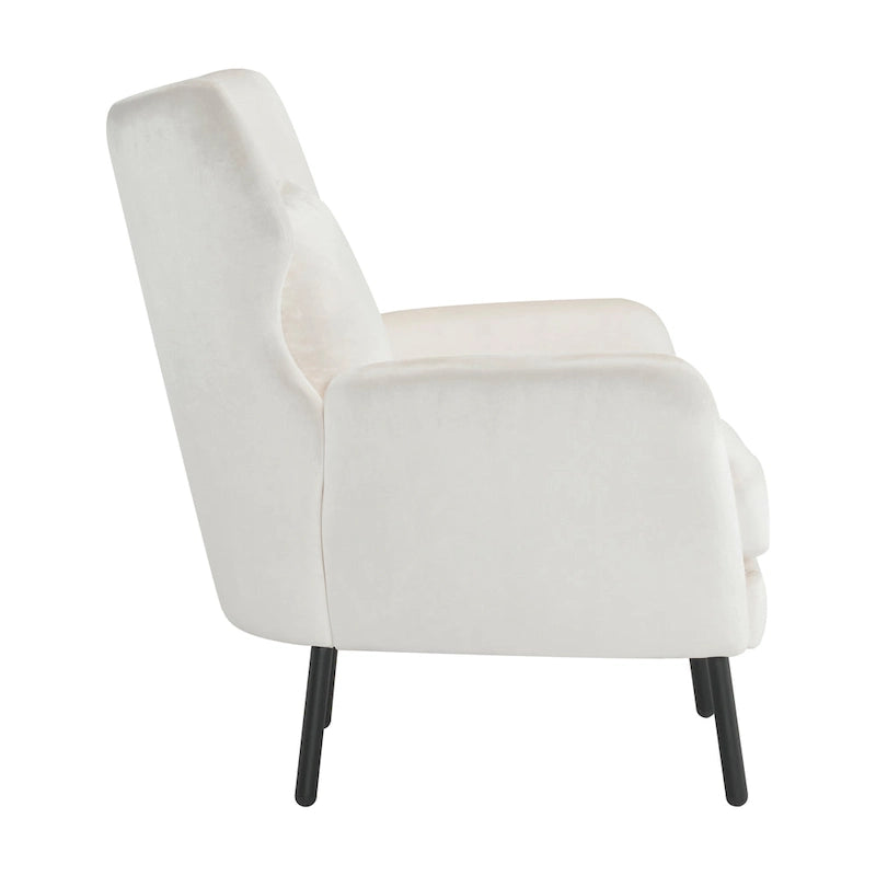Fauteuil d'appoint dossier haut en velours vert / beige / violet, 1 place