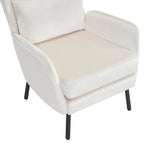 Fauteuil d'appoint dossier haut en velours vert / beige / violet, 1 place