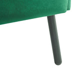 Fauteuil d'appoint dossier haut en velours vert / beige / violet, 1 place
