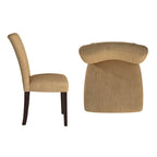 Chaises de salle à manger Parsons en chenille/microfibre, lot de 2, gris argenté/brun clair/bleu roi/camel