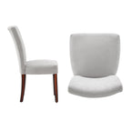 Chaises de salle à manger Parsons en chenille/microfibre, lot de 2, gris argenté/brun clair/bleu roi/camel