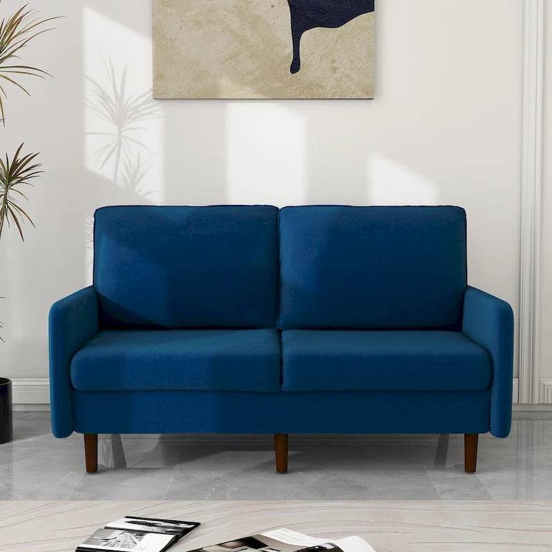 56.88  Modern Couch Velvet Loveseat Sofa for Living Room Furniture