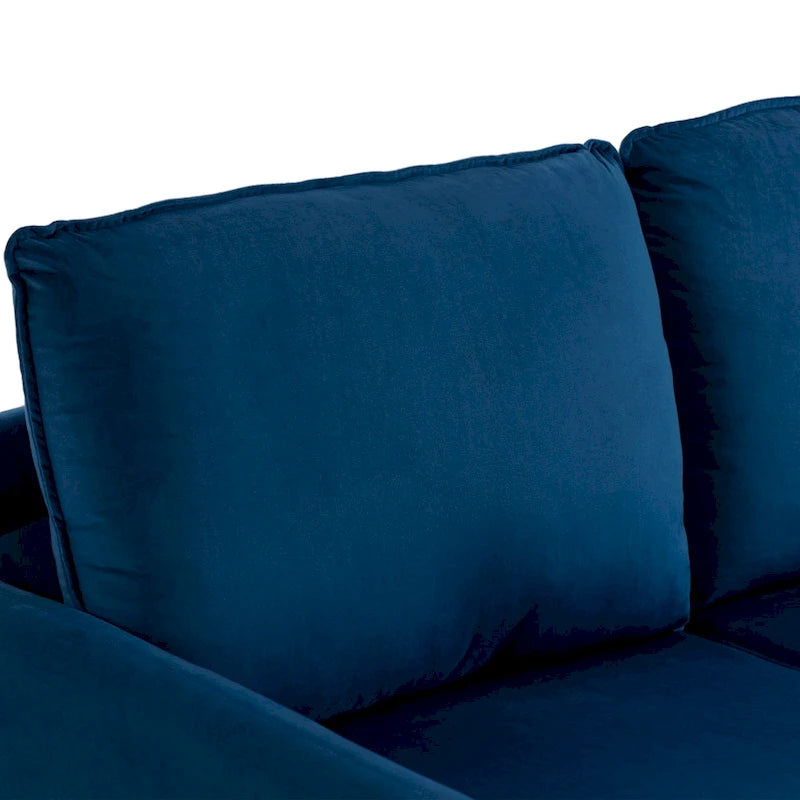 Causeuse moderne 2 places en velours – Blanc / Bleu / Gingembre / Gris / Cyan grisâtre / Jaune