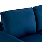 Causeuse moderne 2 places en velours – Blanc / Bleu / Gingembre / Gris / Cyan grisâtre / Jaune