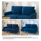 Causeuse moderne 2 places en velours – Blanc / Bleu / Gingembre / Gris / Cyan grisâtre / Jaune