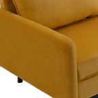 Causeuse moderne 2 places en velours – Blanc / Bleu / Gingembre / Gris / Cyan grisâtre / Jaune