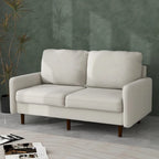 Causeuse moderne 2 places en velours – Blanc / Bleu / Gingembre / Gris / Cyan grisâtre / Jaune