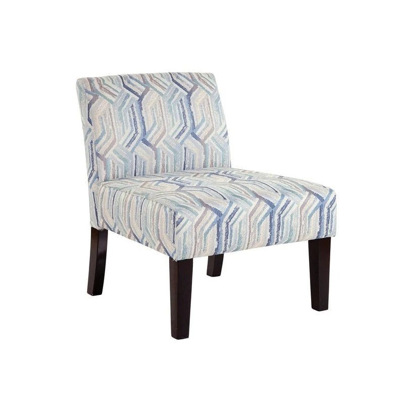 Fauteuil d'appoint sans accoudoirs à motifs multiples, une place