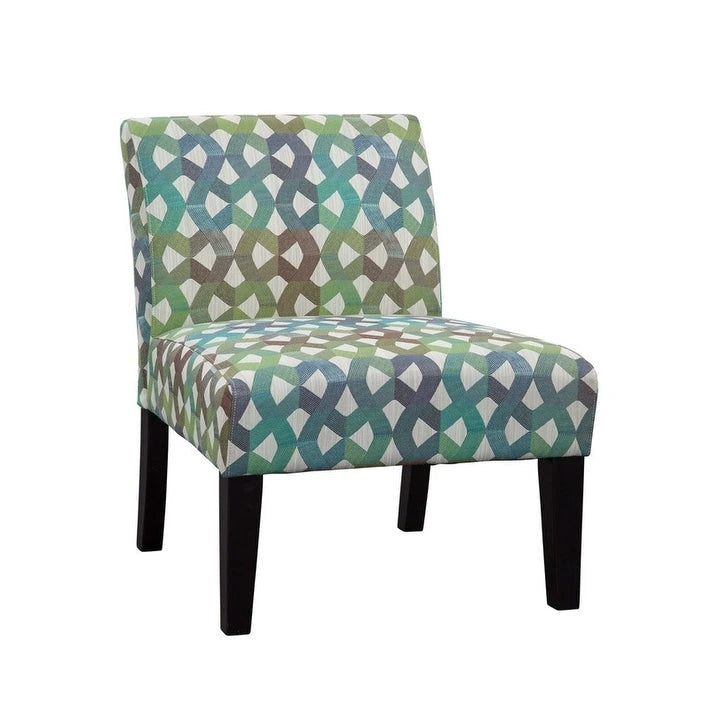 Fauteuil d'appoint sans accoudoirs à motifs multiples, une place