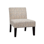 Fauteuil d'appoint sans accoudoirs à motifs multiples, une place