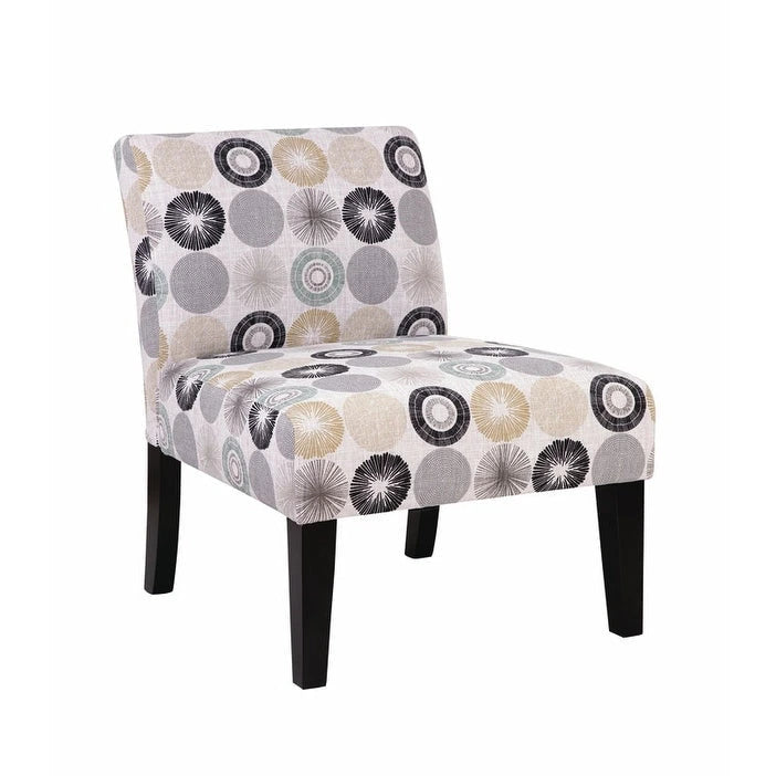 Fauteuil d'appoint sans accoudoirs à motifs multiples, une place