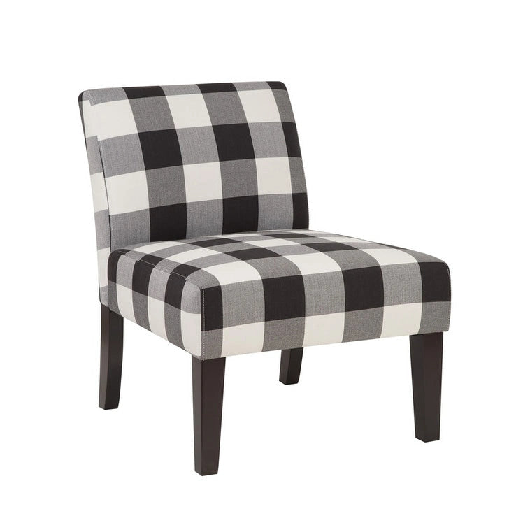 Fauteuil d'appoint sans accoudoirs à motifs multiples, une place