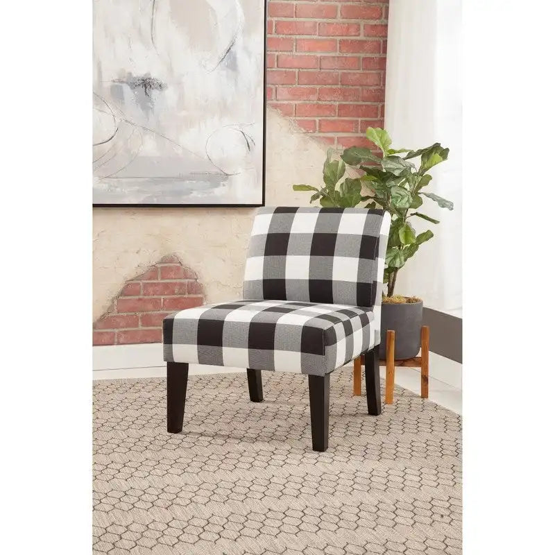 Fauteuil d'appoint sans accoudoirs à motifs multiples, une place
