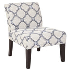 Fauteuil d'appoint sans accoudoirs à motifs multiples, une place