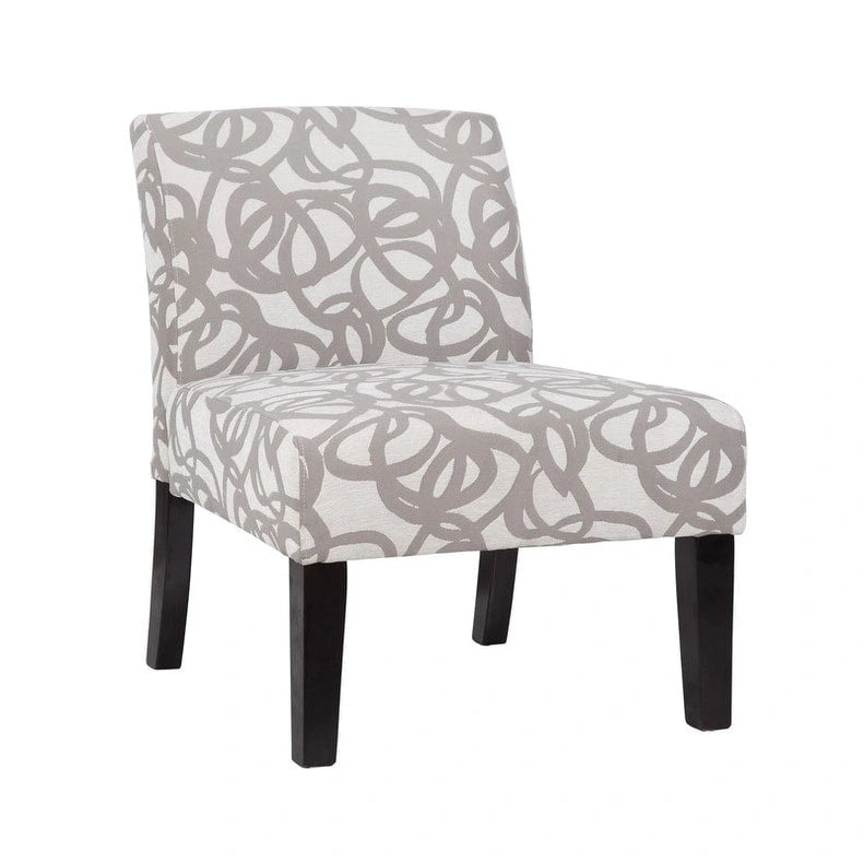 Fauteuil d'appoint sans accoudoirs à motifs multiples, une place