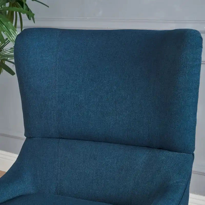 Fauteuil club en tissu à dossier haut, bleu marine / anthracite, une place