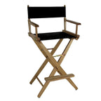 Chaise de réalisateur pliable en chêne naturel, hauteur de bar - Monoplace