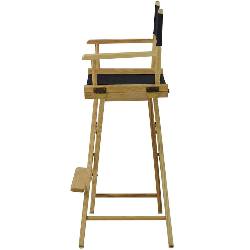 Chaise de réalisateur pliable en chêne naturel, hauteur de bar - Monoplace