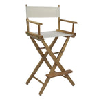 Chaise de réalisateur pliable en chêne naturel, hauteur de bar - Monoplace
