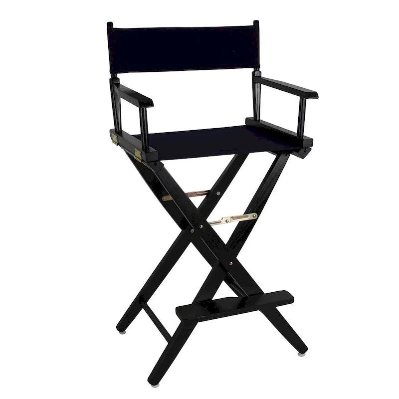 Chaise de réalisateur pliable en chêne naturel, hauteur de bar - Monoplace