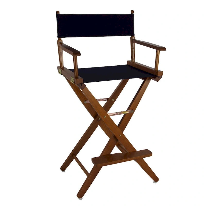 Chaise de réalisateur pliable en chêne naturel, hauteur de bar - Monoplace