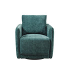 Fauteuil d'appoint pivotant matelassé vert, une place