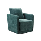 Fauteuil d'appoint pivotant matelassé vert, une place