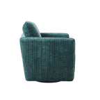Fauteuil d'appoint pivotant matelassé vert, une place