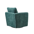 Fauteuil d'appoint pivotant matelassé vert, une place