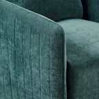 Fauteuil d'appoint pivotant matelassé vert, une place