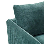 Fauteuil d'appoint pivotant matelassé vert, une place