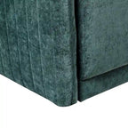 Fauteuil d'appoint pivotant matelassé vert, une place