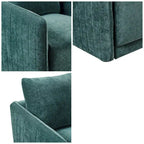 Fauteuil d'appoint pivotant matelassé vert, une place