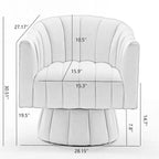 Fauteuil pivotant de style Mid-Century - Moutarde / Abricot Foncé / Noir / Marron - Une place