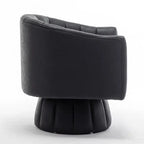 Fauteuil pivotant de style Mid-Century - Moutarde / Abricot Foncé / Noir / Marron - Une place