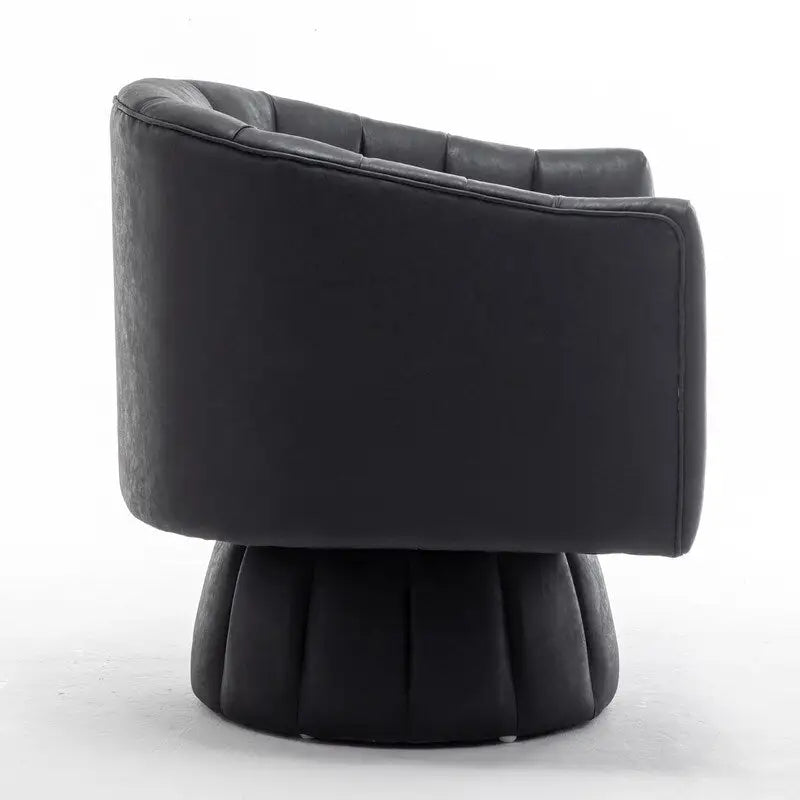 Fauteuil pivotant de style Mid-Century - Moutarde / Abricot Foncé / Noir / Marron - Une place