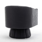 Fauteuil pivotant de style Mid-Century - Moutarde / Abricot Foncé / Noir / Marron - Une place